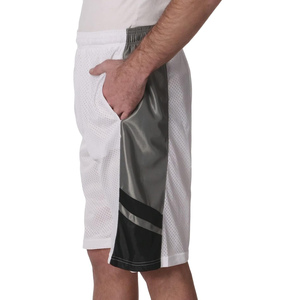 Pantalones cortos de jogging informales de verano para hombre, pantalones cortos deportivos de gimnasio con cordón de patrón de onda de Color sólido, transpirables, diseño de talla grande, sin secado - Product Image 1