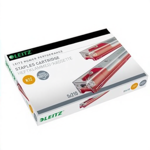 Casete de grapas rojas Leitz para grapadora de bloque 5551/5550, 26/12, 80 hojas, 5 x 210 grapas/paquete - Product Image 3