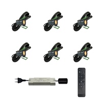Ensemble de 6 projecteurs LED pour toits de véranda, abris de voiture, avec câble de 5 m, télécommande, niveau IP65, éclairage encastré pour extérieur
