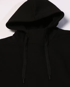 Wholesale Solid <b>Black</b> 100% Cotton Men's Hoodie Custom DTF Printed Logo Heavyweight 500GSM Comfortable for Winter - Product Image 2