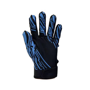 Gants de football américain en cuir de haute qualité avec sangle de poignet réglable, logo personnalisé, paume à adhérence accrue, imperméables et antidérapants - Product Image 4