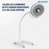 Lampe chirurgicale LED médicale CH sur pied, sans ombre, équipement hospitalier, caractéristiques scialytiques, en plastique