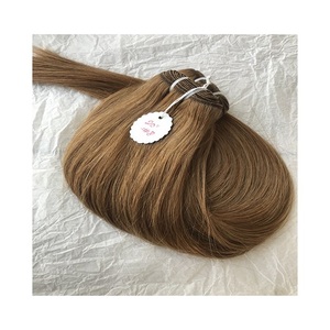 Mechones de cabello humano lacio brasileño, extensiones de cabello humano ondulado con cutícula, color resaltado indio, Remy, venta al por mayor - Product Image 1