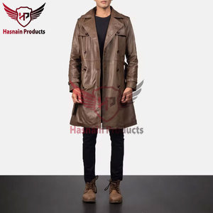 Manteau en fausse fourrure tendance et élégant pour hommes, blazer en cuir de mouton de qualité supérieure avec décoration à boutons, fabriqué au Pakistan - Product Image 6