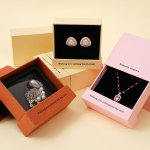 Cajón deslizante de papel personalizable de lujo para joyería Cajas de joyería de regalo personalizado con solución de almacenamiento de anillo de collar - Product Image 2