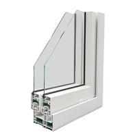 Fenêtre en alliage d'aluminium à rupture de pont thermique, insonorisée, à économie d'énergie, avec verre flottant, design moderne, haute précision, pour extérieur et salle de bain