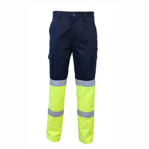 Pantalones de trabajo de algodón polivinílico Pantalones de trabajo de carga reflectantes con múltiples bolsillos para hombres Uniformes Pantalones DE TRABAJO - Product Image 4