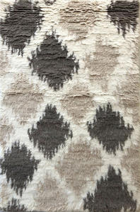 Alfombra marroquí anudada a mano de lana natural 100% ecológica en colores sin teñir para una elegante oficina en casa para uso en sala de estar y hotel - Product Image 4