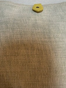 Laminated Woven Shoulder <b>Bag</b> <b>Medium</b> <b>Size</b> Casual Button Closure Daily Use Yellow Strap - Product Image 5