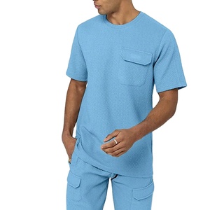 Transpirable amarillo liso verano hombres pantalones cortos dos piezas secado rápido ropa deportiva pantalones cortos conjuntos 2026 - Product Image 3