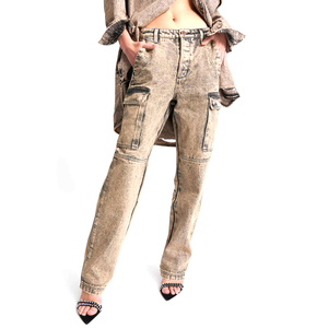2025 pantalones vaqueros acampanados de fibra de algodón de alta calidad para mujer, ropa de calle informal transpirable, bordado Sexy, versátil a la moda - Product Image 3