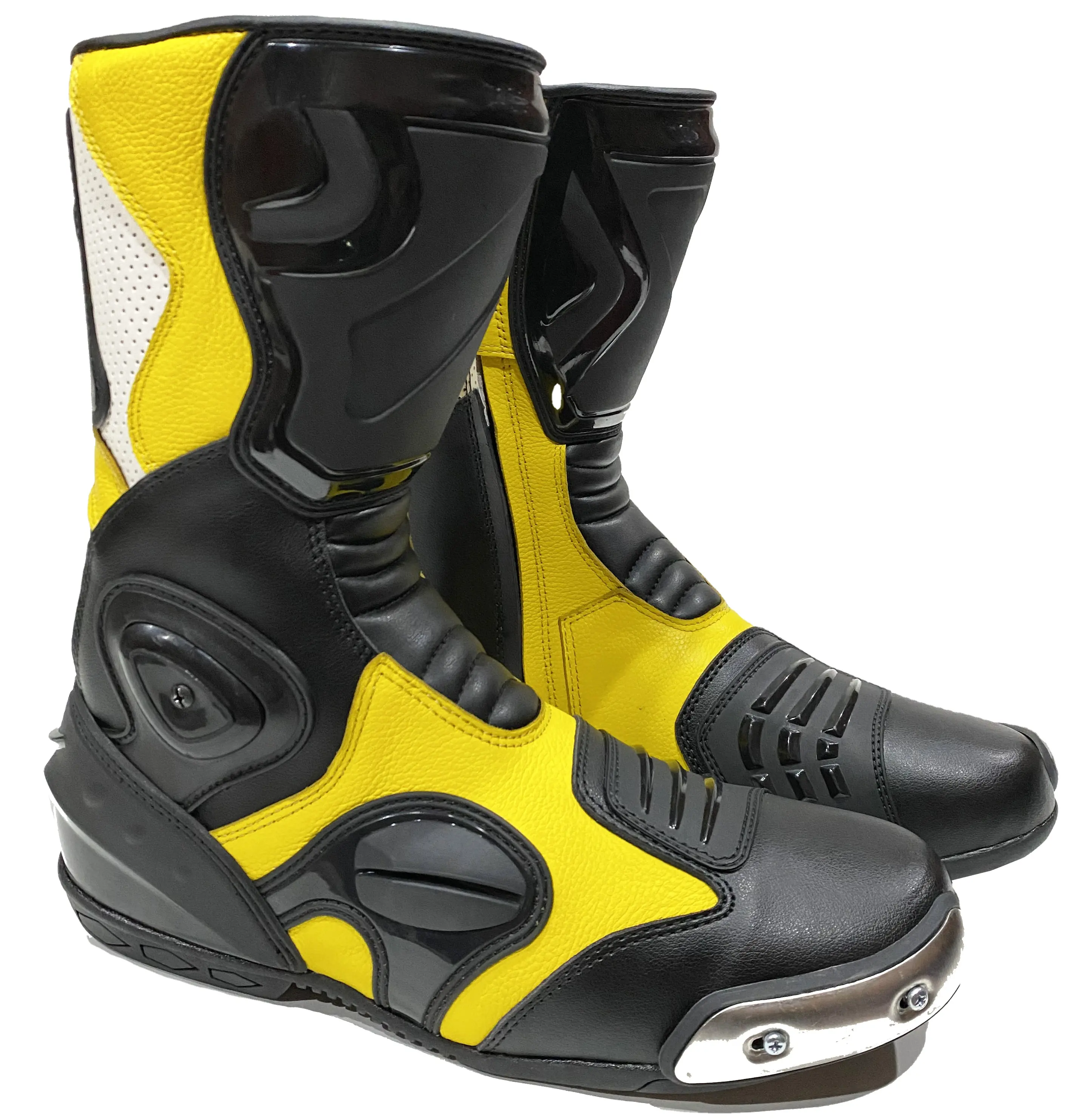 Top qualidade best seller hot design melhor desempenho motocicleta botas de couro genuíno preço por atacado direto do fabricante