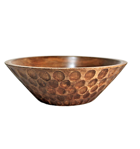 Cuenco de madera de acacia natural de calidad al por mayor cuenco de madera para servir fruta a granel de forma redondeada características desechables - Product Image 4