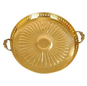 Forma rectangular Latón Puja Chowki Al precio más bajo Diseño grabado Latón sólido puro Pequeño Chowki Forma rectangular Latón Puja-I H C - Product Image 2