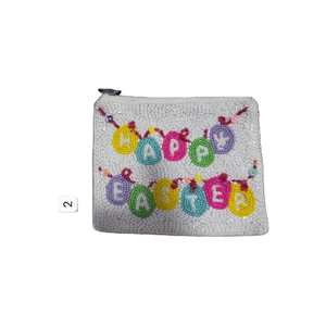 Pochette pour enseignante avec motif de café et de répétition, faite à la main, brodée, mini sac pour femmes avec fermeture éclair par MD HANDICRAFTS - Product Image 2