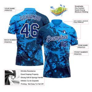 OEM Wholesale <b>Men</b> Sublimation Printing <b>Polo</b> T <b>Shirt</b> Polyester Spandex Sports Golf Moisture Wicking Custom <b>Polo</b> <b>Shirt</b> - Product Image 2