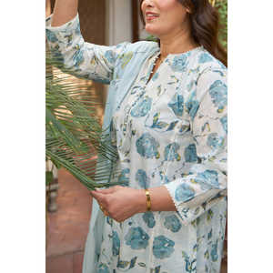 Conjunto de 3 Piezas para Mujer, Traje Estampado con Dupatta Bordada, DN-62035 - Product Image 1