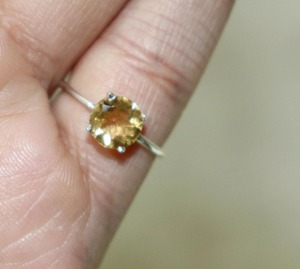 Anillo de Plata con Citrino Hecho a Mano, Piedra Natural, Joyería Apilable para Fiestas, Regalo para Ella - Product Image 5