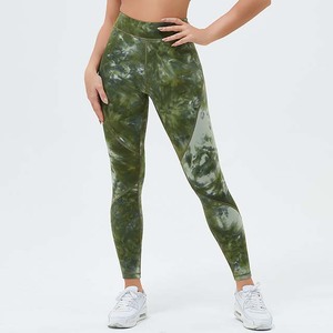 Ensembles d'entraînement de Yoga pour femmes, Logo personnalisé, soutien-gorge de sport et Leggings Tie Dye, ensemble de gymnastique deux pièces de Yoga nu + - Product Image 6