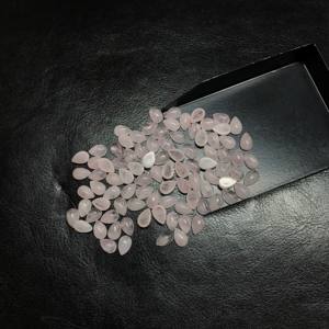 Vivaaz Gems Certified IGI Semi Precious Calibrated Rose Quartz Gemstone 3x5mm Natural Pink Loose Pear Cabochon Smoky Quartz - Product Image 4