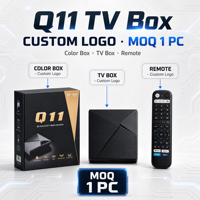 Boîtier TV Android 14.0 Q11 Amlogic S905X4 4 Go 32 Go 8K 1000M LAN Wi-Fi double bande 5G BT 4.2 Widevine L1 1 pièce MOQ Logo personnalisé CMS OEM Usine