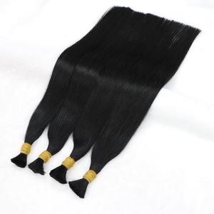 Paquetes de pelo vietnamita Virgen al por mayor extensiones de cabello a granel color negro recto sedoso - Product Image 1