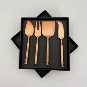 Juego de Cuchillos para Mantequilla y Queso de Acero Inoxidable con Mango Hecho a Mano y Acabado en Cobre, Juego de Cuchillos para Untar Mantequilla - Product Image 3
