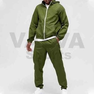 Conjunto de Chaqueta Acolchada Impermeable con Capucha y Pantalones Cortos de Poliéster/Algodón para Invierno, Estilo Urbano, Unisex, Cortavientos con Cierre, Tallas Grandes - Product Image 2