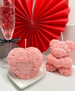 Vela de cera de soja de corazón romántico de alta calidad, regalo en relieve perfumado, adorno decorativo para parejas del Día de San Valentín, decoración del hogar - Product Image 4