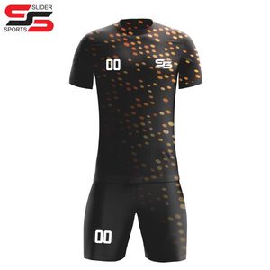 Version joueur maillots de football personnalisés hommes vêtements de football 2 pièces ensemble tissu polyester respirant jeunesse ensemble complet kits d'uniformes de football - Product Image 1