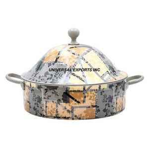 Cazuela de Metal hecha a mano de calidad premium, calentador de comida nuevo de lujo de diseño de doble pared - Product Image 5