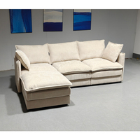 Canapé modulaire en forme de L pour salon, style nuage, avec revêtement en chenille, convertible en lit, garantie 5 ans - Vente directe usine