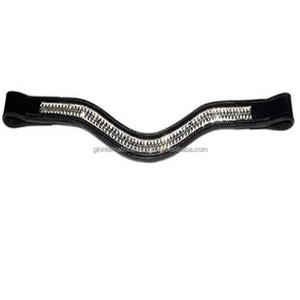 Banda de cabeza de caballo en todos los tamaños y colores personalizados, de marca personalizada, en blanco y negro, cristales transparentes, forma curvada, canal vacío - Product Image 4