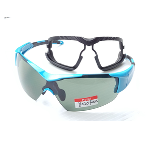 Gafas de sol polarizadas con marco flexible marrón y transparente Lentes de material de PC verde púrpura-Opciones en Azul Rojo amarillo transparente - Product Image 1