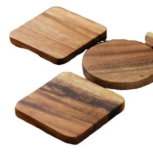 Posavasos de madera y resina colorida, posavasos epoxi redondo en blanco, venta al por mayor, posavasos de madera de acacia y resina epoxi, borde de resina de madera - Product Image 4