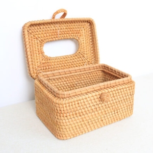 Boîte de rangement de bureau en rotin écologique et durable, style classique, forme rectangulaire, multifonctionnelle, décoration d'intérieur, vente en gros - Product Image 3