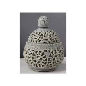 Boîte à pot-pourri en stéatite faite à la main unique pour la maison utilitaire décoratif sculpté à la main élégant Ins Style artisanat - Product Image 2