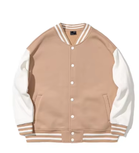 Chaqueta Varsity de Béisbol para Hombre, Personalizada con Bordado de Camuflaje, Formal, de Primavera, Holgada, Casual, Resistente al Viento, Transpirable, de Poliéster/Algodón - Product Image 3