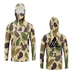 เสื้อฮู้ดผ้าโพลีเอสเตอร์แบบกำหนดเองสำหรับตกปลาและทำกิจกรรมกลางแจ้งเสื้อฮู้ดผ้าโพลีเอสเตอร์แบบแห้งเร็ว - Product Image 2