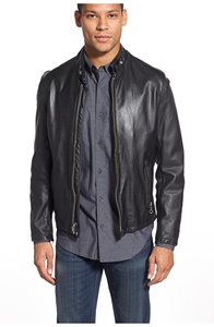 Veste en cuir moderne ajustée pour homme, durable, élégante, fermeture éclair, imperméable, respirante, disponible en noir et marron, veste pour homme - Product Image 2