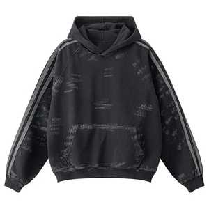 Fabricant personnalisé de haute qualité sweats à capuche décontractés surdimensionnés unisexe vintage poids lourd Streetwear sweats à capuche zippés pour hommes - Product Image 1