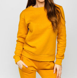 Chándal estampado de algodón 2025 para mujer de último diseño 100%, fabricante de ropa de invierno de Color sólido - Product Image 4