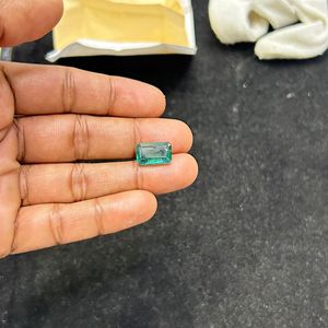 Zambia Green Emerald Cut Swat Emerald, 100% Natural Earth Mined Gemstone. - Product Image 6