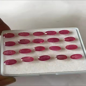 Rubis naturel pierre précieuse en vrac coupe ovale 5x7mm 6x8mm belle couleur rouge bonne qualité lustre origine Mozambique IGI certifié pour les bijoux - Product Image 6
