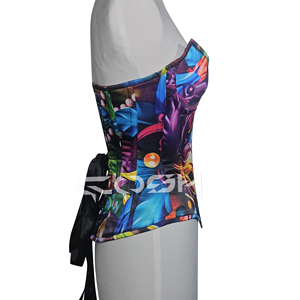 Corset de mode coloré style masque de carnaval - Product Image 1