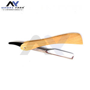 Navaja de afeitar de una sola hoja con mango de madera marrón, herramienta clásica tradicional para afeitado en húmedo, para el cuidado personal masculino, de borde recto, calidad de barbero, duradera - Product Image 6