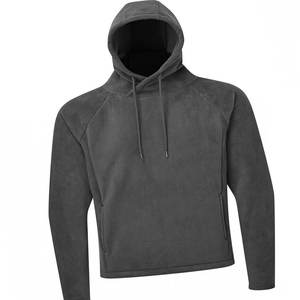 Sweat à capuche en polaire de qualité supérieure pour hommes hiver chaud doux couleur unie décontracté Streetwear à manches longues sweat à capuche OEM Logo - Product Image 6