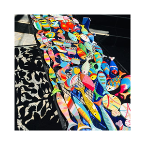 Decoración de tendencia caliente con pescado de madera-Animal de madera para colgar en la pared 99 DATOS dorados - Product Image 3