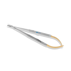 Instruments Chirurgicaux Dentaires Vétérinaires Castroviejo Porte-Aiguille Pince Droite Standard Manche Bec Lourd TC 18cm - Product Image 2