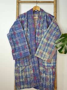 Robes d'été de créateur spécial à la recherche de longueur au genou pour femmes et dames Maxi imprimé tropical Kantha Kimono Floral Beach Party - Product Image 3